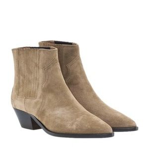 ISABEL MARANT DERLYN WESTERN SUEDE BOOTIES